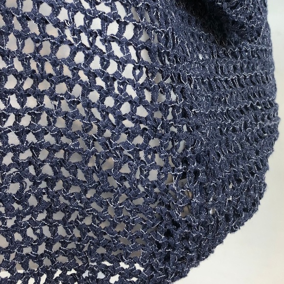 Calvin Klein Jeans open weave rag knit top S/M - Picture 3 of 8